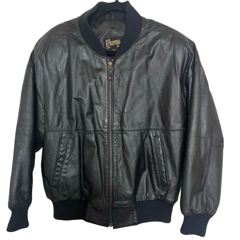 Vintage Otellopelle Black Leather Bomber Jacket Men’s Medium | Made in Korea